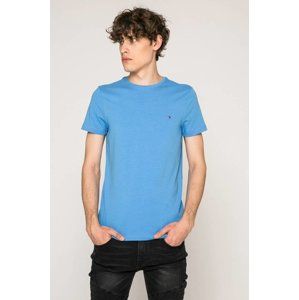 Tommy Hilfiger pánské modré tričko Stretch